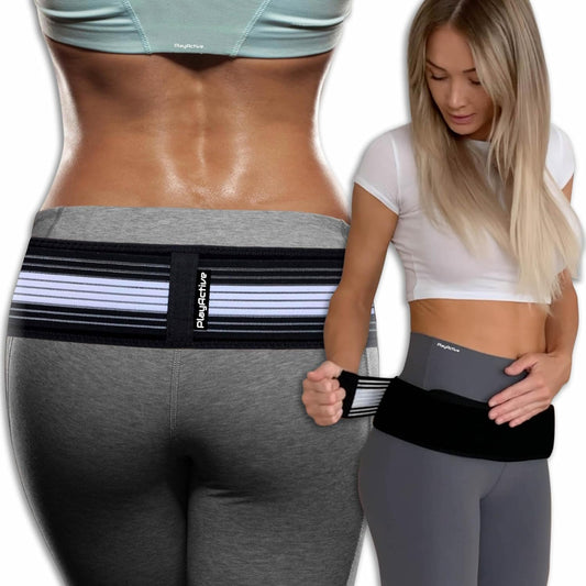 Sacroiliac SI Joint Hip Belt - Lower Back Support Brace for Men and Women - Pelvic Support Belt - Trochanter Belt - Sciatica Pelvis Lumbar Hip Pain Relief (Regular)