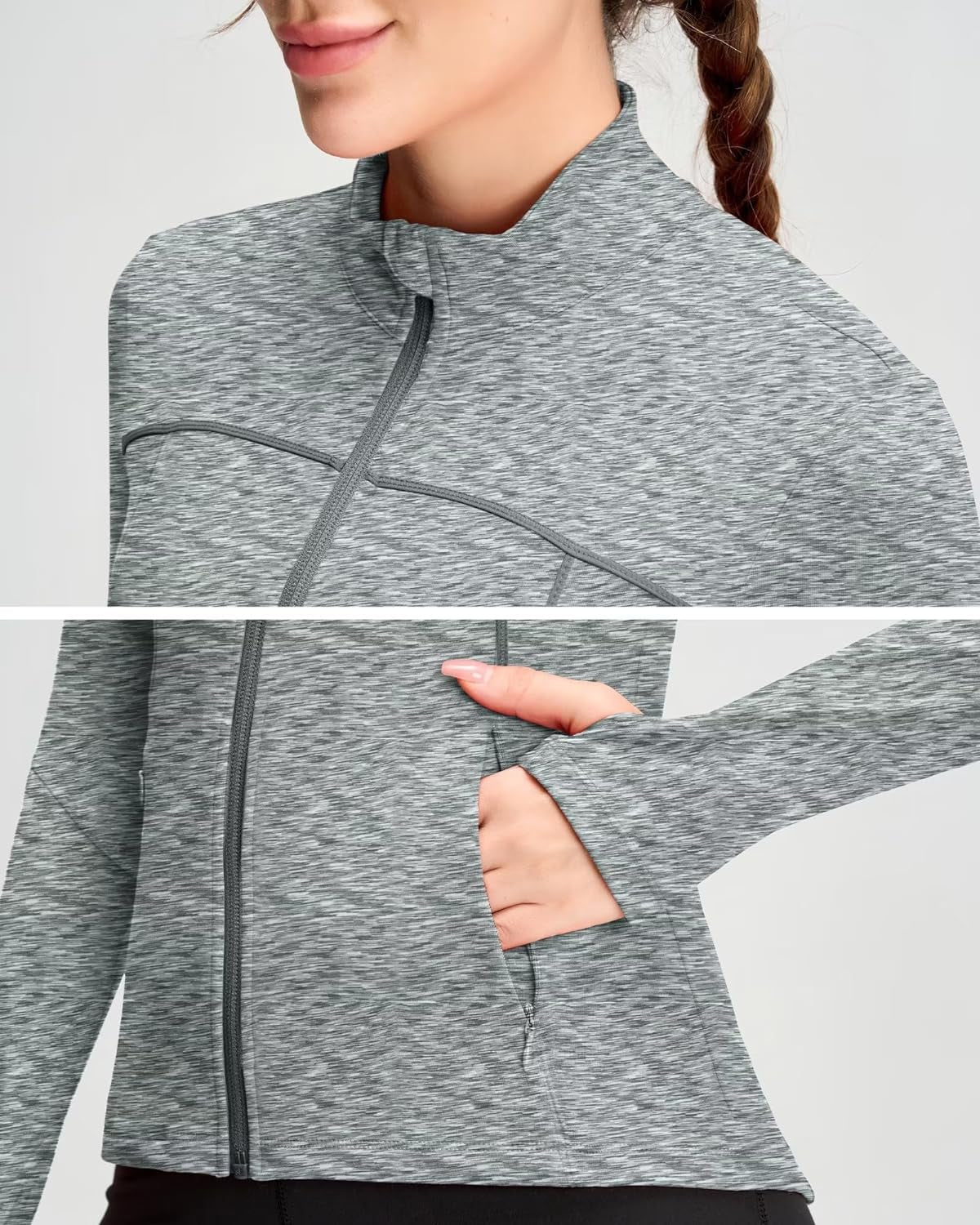 Womens Running Jackets Athletic Workout Scrub Jacket Track Full Zip up Gym for Women Yoga Top